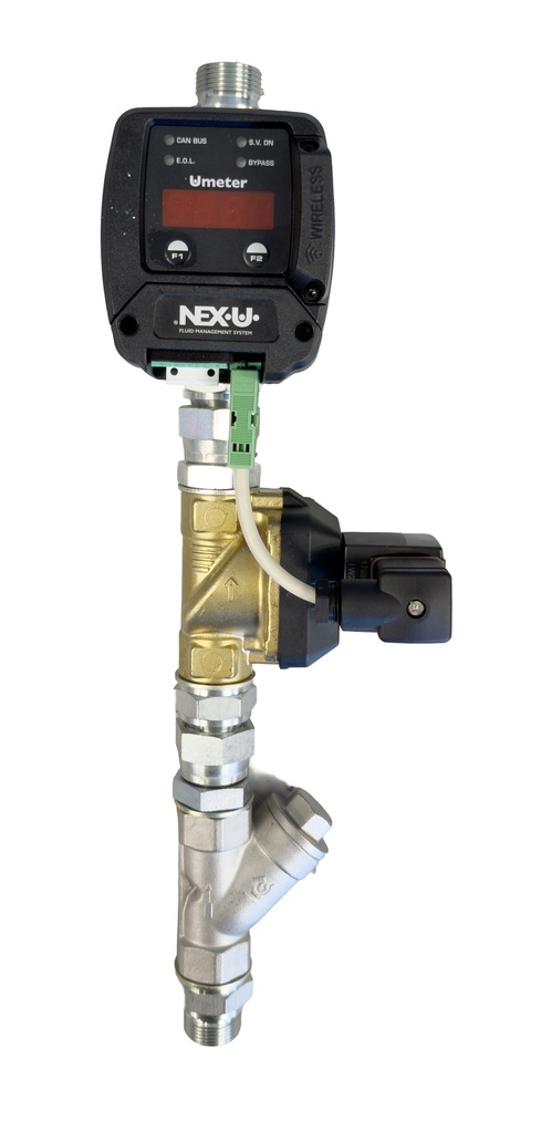 NEX·U·® High volume line meter kit for oil & antifreeze 3/4" (M)-(M) BSP (53872, EUROLUBE)