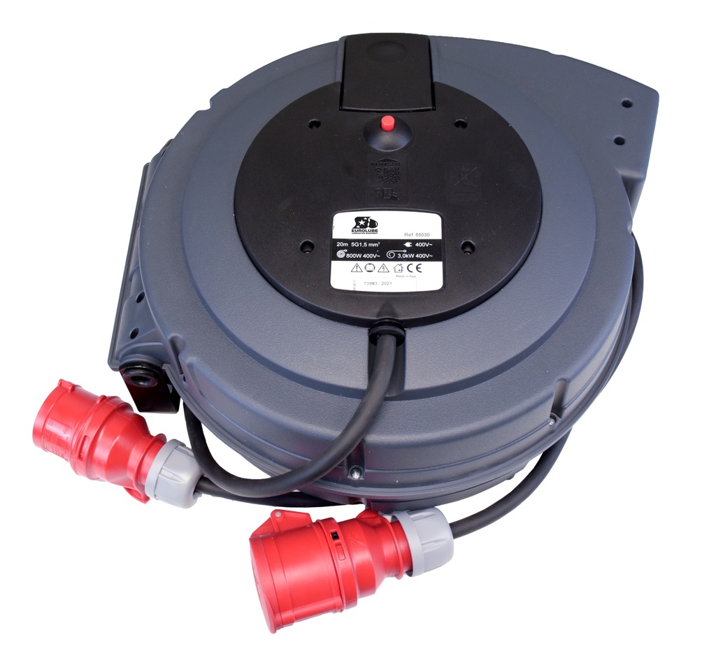 Elektros kabelio ritė 400 V AC, 20 m (55030, EUROLUBE)