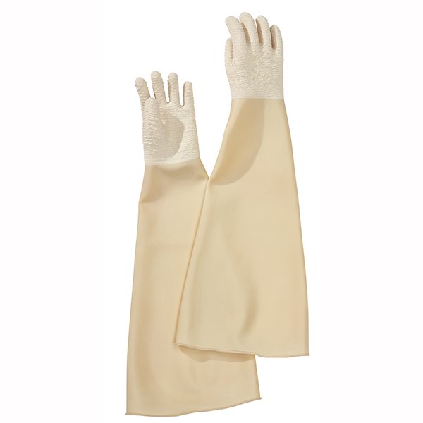 IBS protective gloves, latex (beige) for WD-100, incl. fastening tape (2222094, IBS SCHERER)