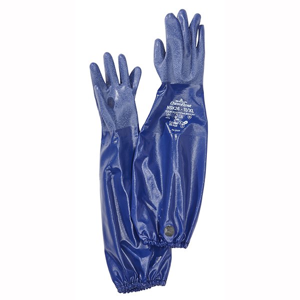 IBS protective gloves, NBR(blue) for WD-100, incl. fastening tape (2222098, IBS SCHERER)
