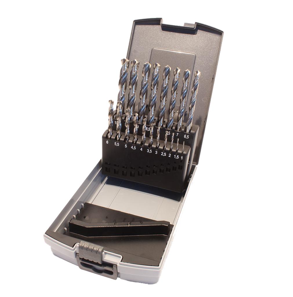SHSS Spiralbohrersatz 120 Premium 19-tlg. Ø 1-10 mm, um 0,5 mm steigend (00010485, PICHLER)