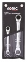 Ratcheting wrench set 8x10, 12x13 / 16x17, 18x19 mm, 2 pcs (600203, SONIC)