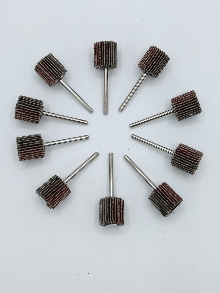 Mini žiedlapinis šlifavimo ratukas 15x15x3,0 mm, K60, kotelis 3,0 mm, 10 vnt. (00034201, PICHLER)