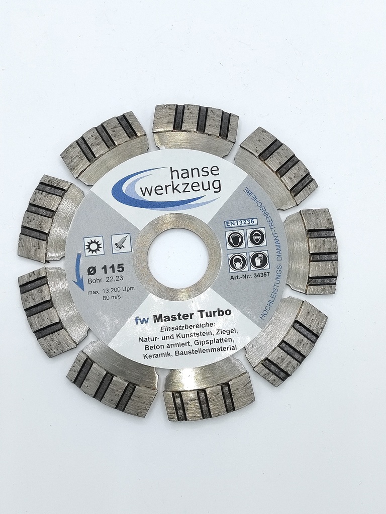 Master**TURBO** Diamant- Trennscheibe 115 x 22,3mm (00034357, PICHLER)