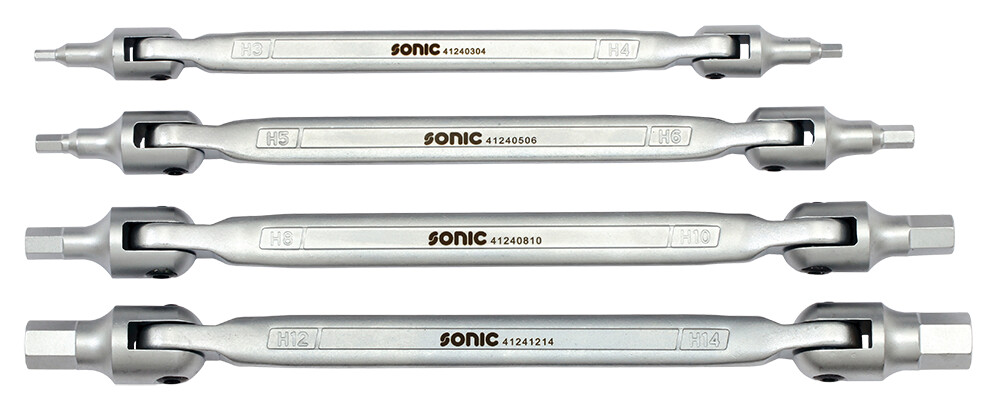 Hangable hex bit set in pouch, 4 pcs (600429, SONIC)