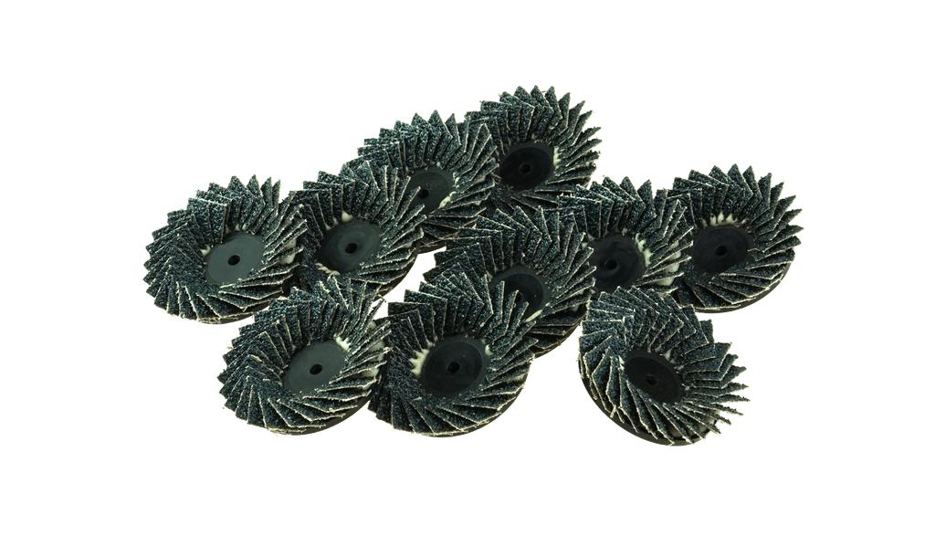 Special mini flap sanding discs with Roloc fitting, 50 mm, grit 60, pack of 10 (00088946, PICHLER)