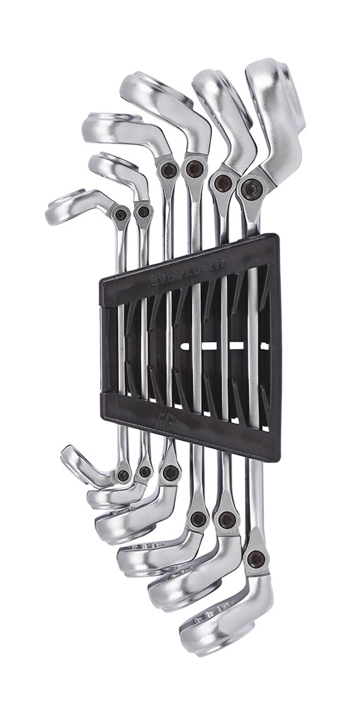Double flexible ratchet wrench set, 6 pcs (600617, SONIC)