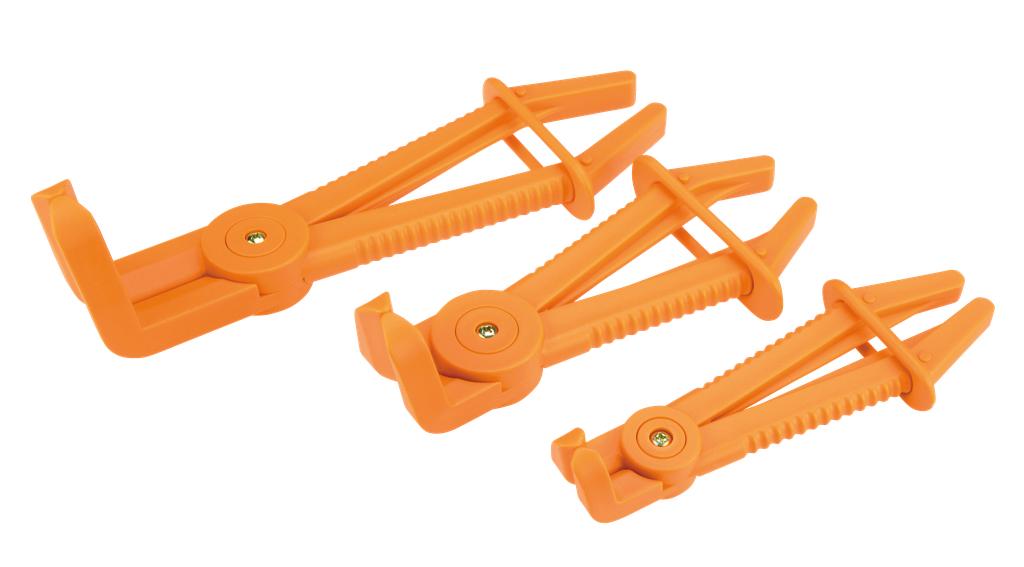 Plastikinių žarnų užspaudimo replių rinkinys, 3 dalių, Ø 4-25 mm (12273000, PICHLER)