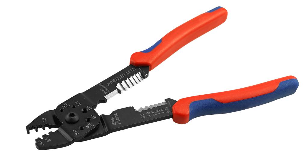 Crimpzange für 0,5-2,5 mm² unisolierte, offene Steckverbinder (12901405, PICHLER)