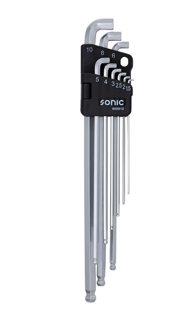 Sonic īpaši garo sešstūra atslēgu komplekts 9 gab. 1,5-10 mm (600912, SONIC)