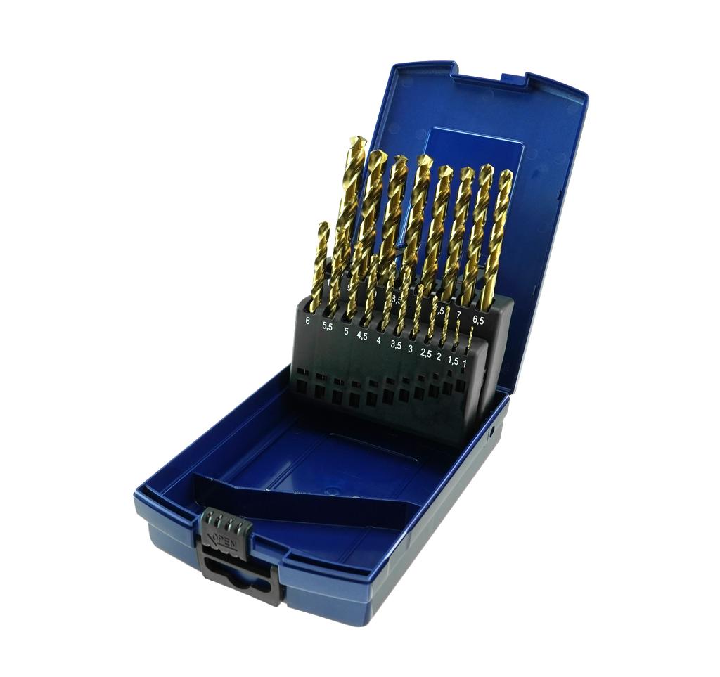 Spiralbohrer-Set HSS-Co 5% 1-10 mm, Spitzenwinkel 135°, bis 1100 N/mm² (20500100, PICHLER)