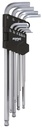 Angled long inch ball-end hex key set 10pcs (601003, SONIC)