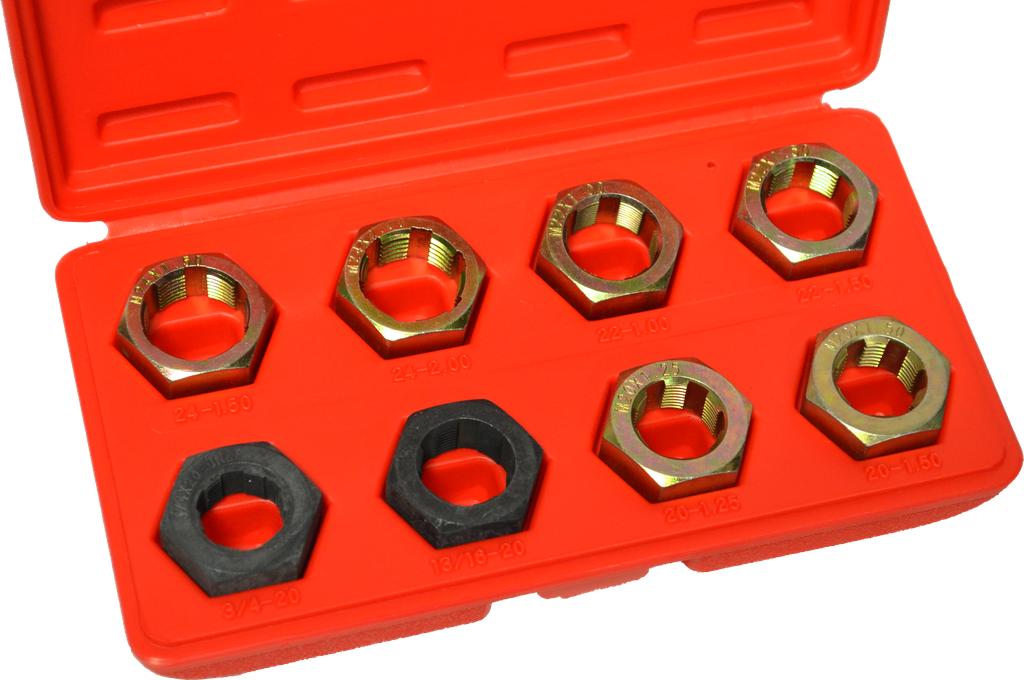 Thread cut nuts set 8 pcs. in a plastic box (2765000, PICHLER)