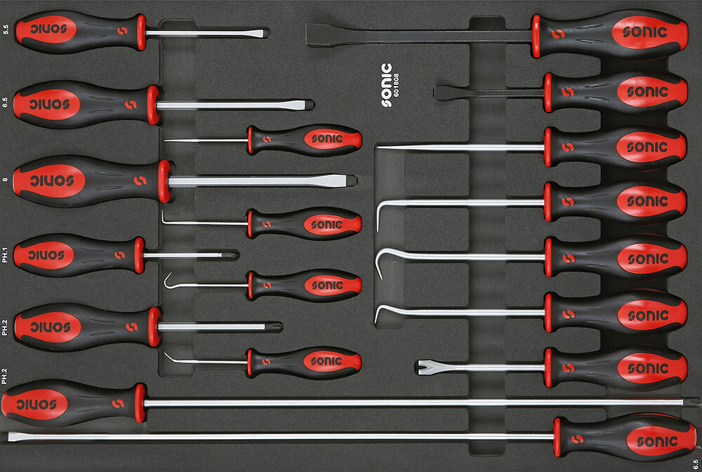 Tool set for trolley, 18 pcs (601808, SONIC)