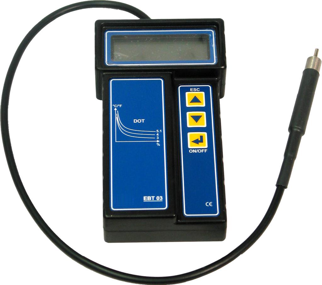 Brake fluid tester model EBT 03 point (° C) and water content (%) (4223500, PICHLER)