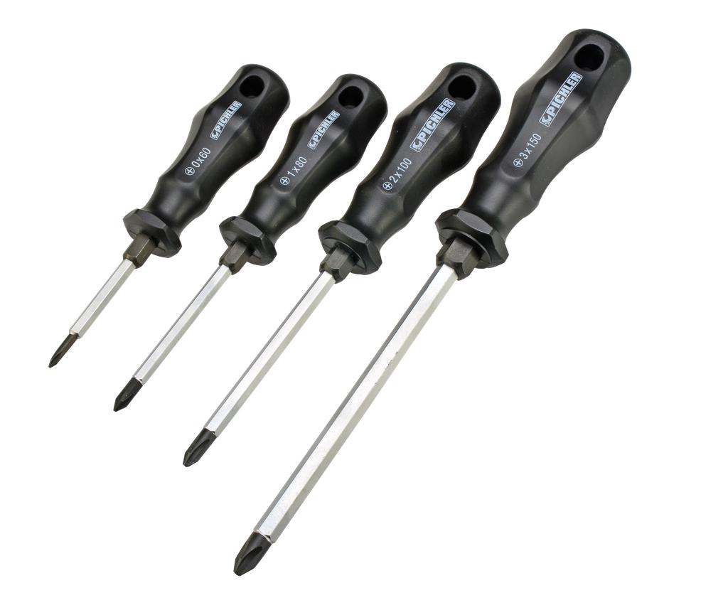 Screwdriver set, cross-head Super-Drive FSX 0-3, 4-piece (50250500, PICHLER)
