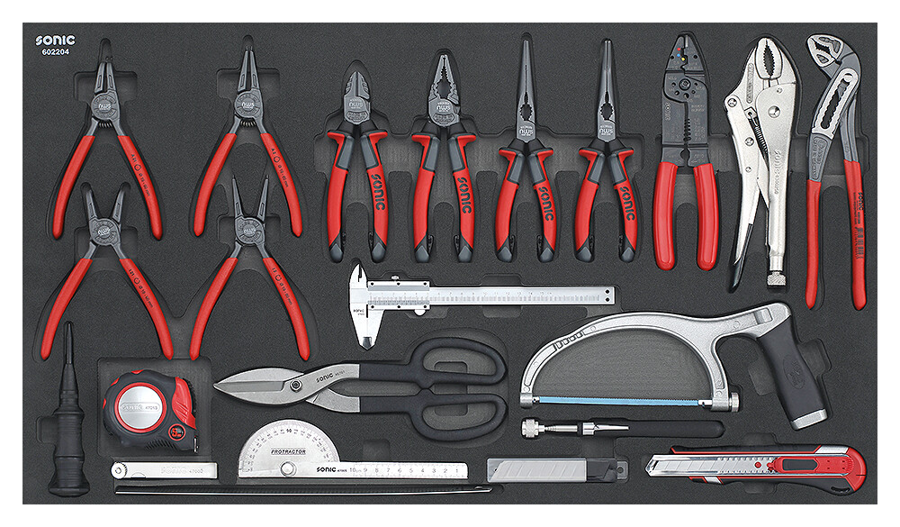 Tool set for tool trolleys, 22 pcs, SONIC EQUIPMENT (602204, SONIC)