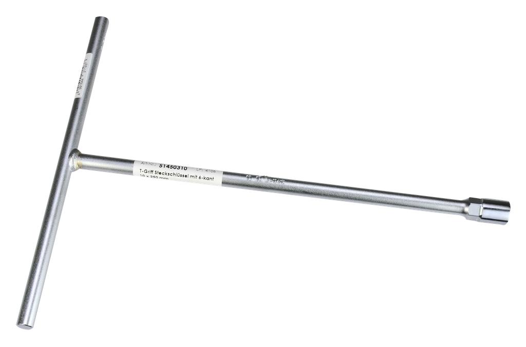 T-Griff Steckschlüssel mit 6-kant 10 x 250 mm (51450310, PICHLER)
