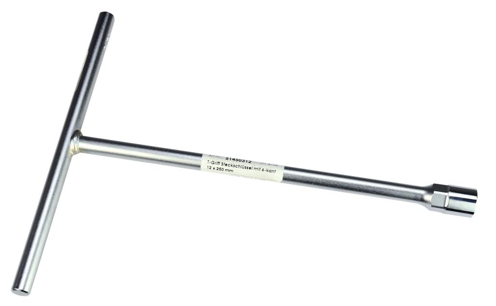 T-Griff Steckschlüssel mit 6-kant 12 x 250 mm (51450312, PICHLER)