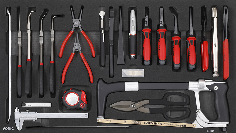 Tool set for tool trolleys (26 pcs) (602605, SONIC)