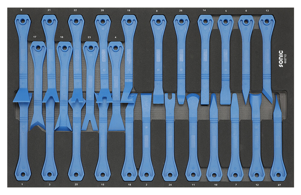 Tool set for trolleys, 27 pcs (602712, SONIC)