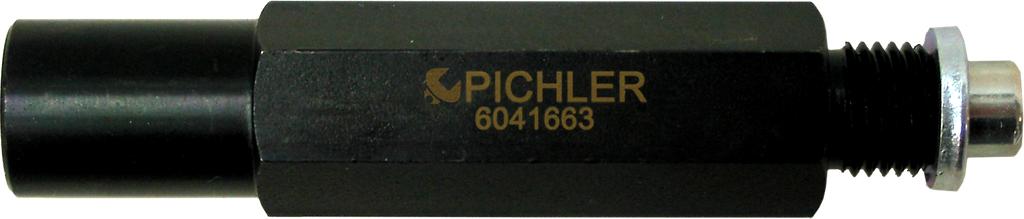Atbalsta kāja 81 mm, Fiat / Opel, iespīlēšanas plāksnei, M8x1 kvēlsveču izurbšanas instrumentam (6041663, PICHLER)