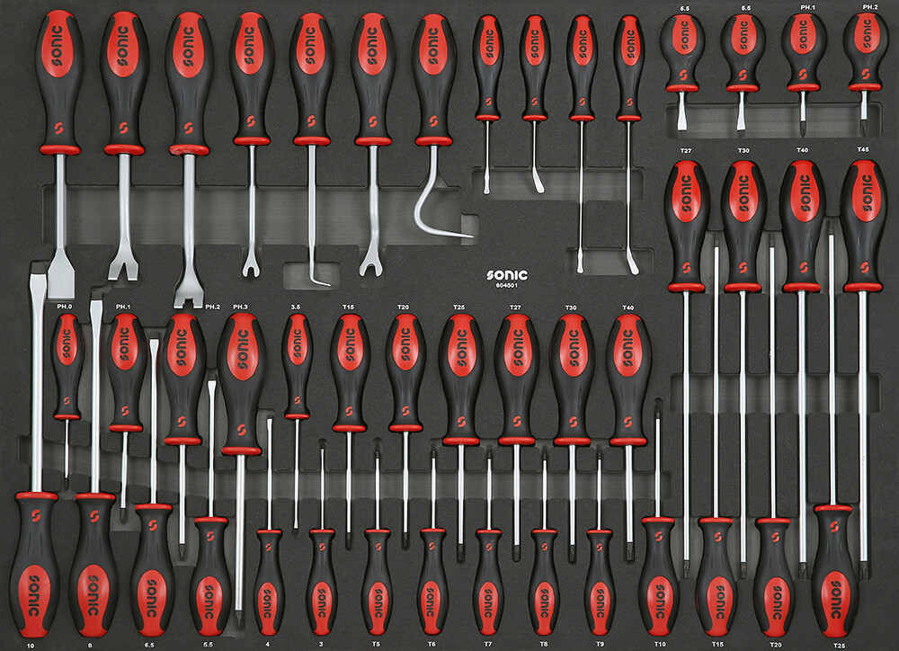 Tool set for tool trolleys (45 pcs) (604501, SONIC)