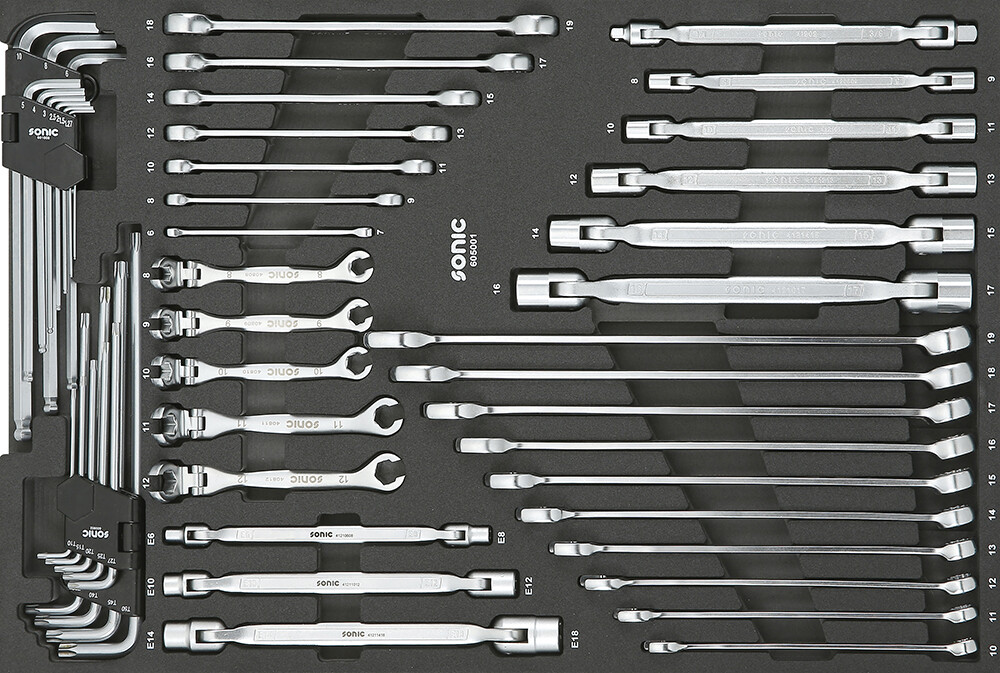 Tool set for tool trolleys, SFS, 50 pcs, SONIC EQUIPMENT (605001, SONIC)