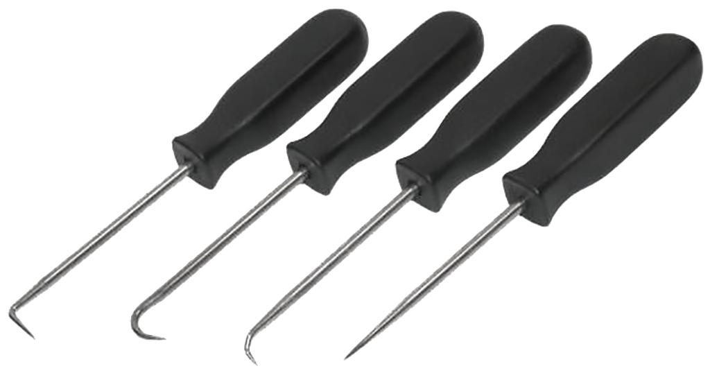 Hakenset UNI 4-teilig Reißnadel, Haken gebogen, (60476200, PICHLER)