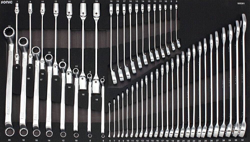 Įrankių komplektas į vežimėlius (53vnt) (605301, SONIC)