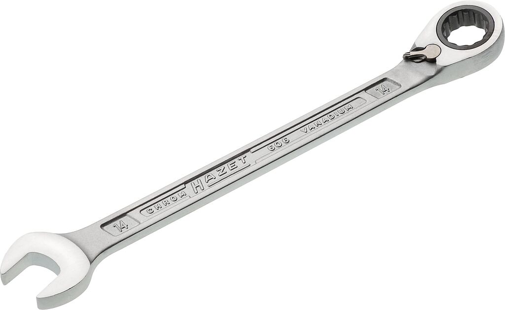 Ratcheting combination wrench 14 mm (606-14, HAZET)