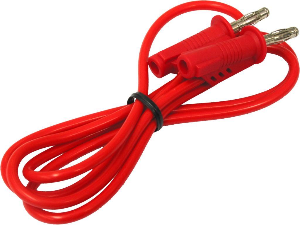 Safety Test Lead Stackable Plugs Ø 4 mm 1.2 m Red (60979033, PICHLER)