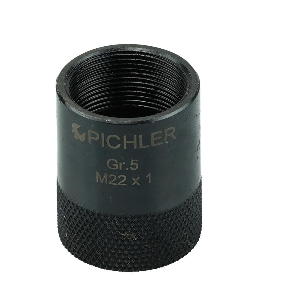 Gelenkwellen-Einziehmutter Gr.5, M22x1 rund M18x1,5 (6103333, PICHLER)