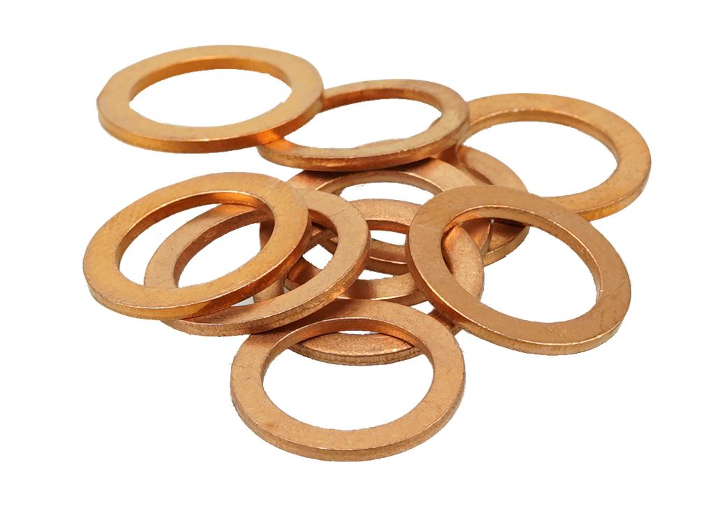 M 13 Copper (10 pieces) Refilling packs sealing rings: (6125160, PICHLER)