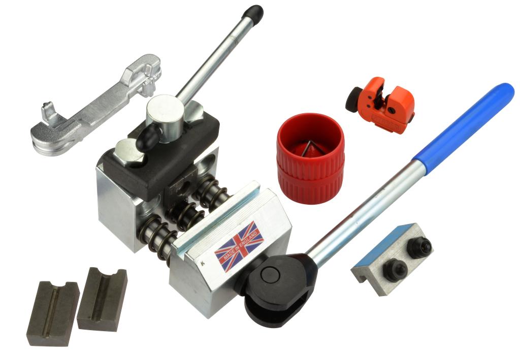 Dual flaring tool model K, 4.75 4.75 and 6 mm with accessories, (61331400, PICHLER)