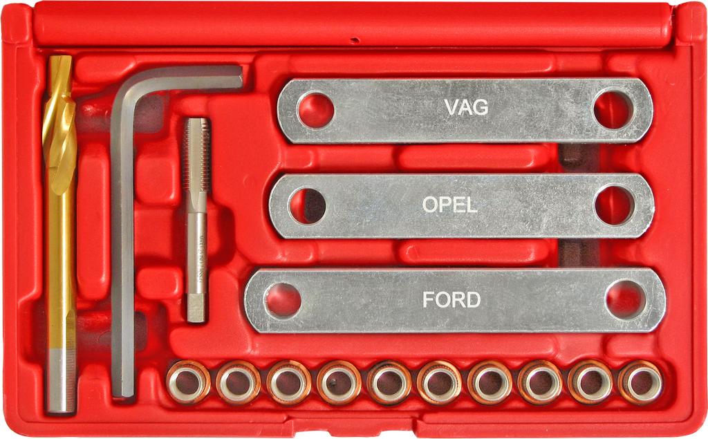 Thread Repair Kit For M9x1.25 Brake Calliper Guide Bolts, 16 pcs (6134415, PICHLER)