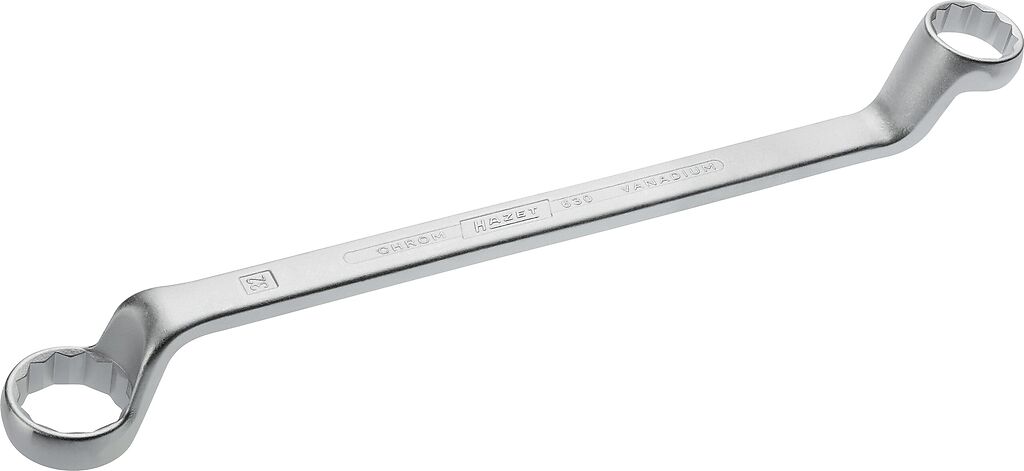 Double box-end wrench, outside 12-point traction profile, 27 × 32 mm (630-27X32, HAZET)