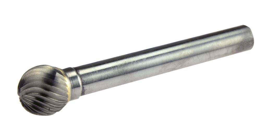 Tungsten Carbide Rotary Burr Spherical 12x55mm Cutting Profile 3 Shaft 6mm (67050013, PICHLER)