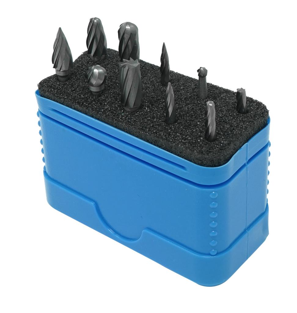 Carbide burrs with aluminium teeth 10 pcs. 3 mm shank (67052100, PICHLER)