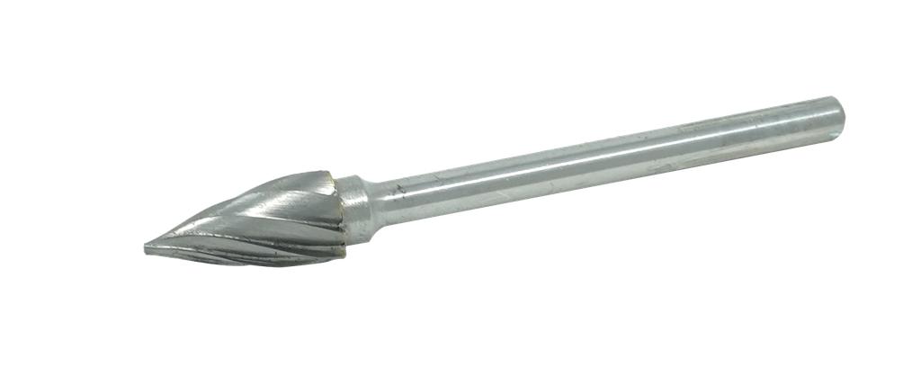 Carbide burr pointed bow shape Ø6.0 mm with front teeth / shaft Ø 3.0 mm (67052112, PICHLER)