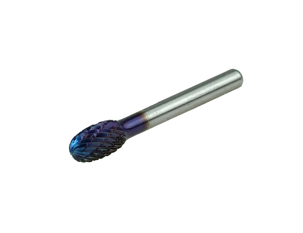 HM-Frässtift 10 x 60 mm Tropfenform TRE Kreuzverzahnung / Schaft: 6mm (67060004, PICHLER)