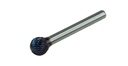 Cietsakausējuma frēze 12 × 55 mm, lodes forma (KUD), krusteniskais zobojums, kāts 6 mm (67060013, PICHLER)