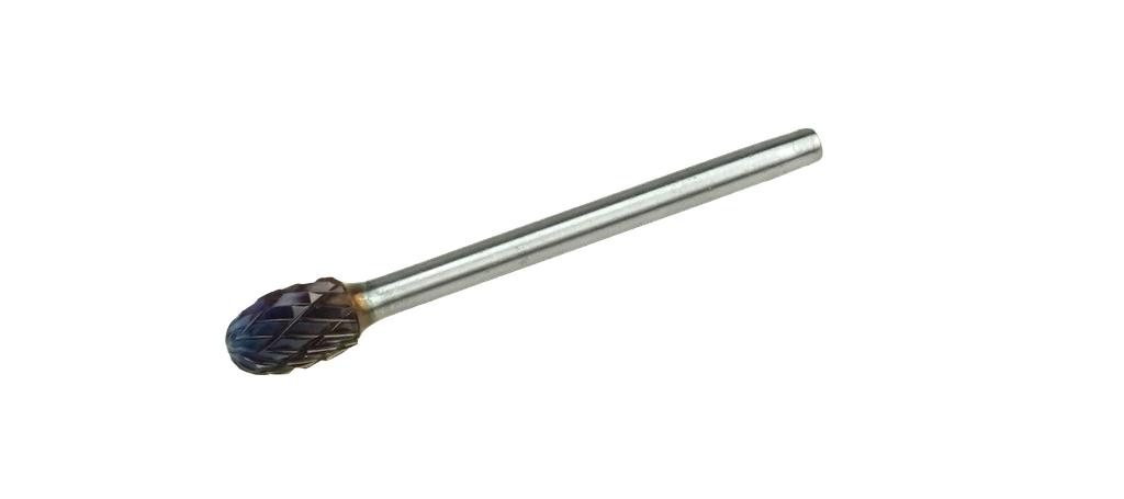 HM-Frässtift Tropfenform TRE Kreuzverzahnung / Schaft: 3mm (67063003, PICHLER)