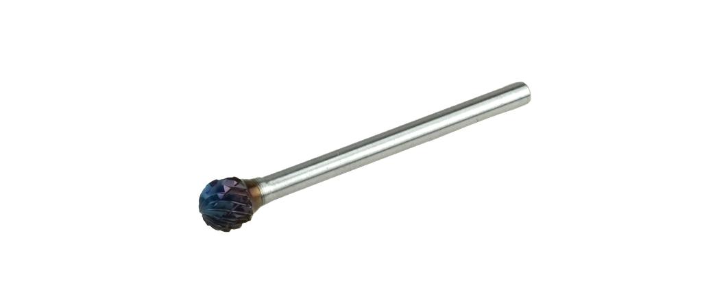 HM-Frässtift Kugelform KUD Kreuzverzahnung / Schaft: 3mm (67063007, PICHLER)