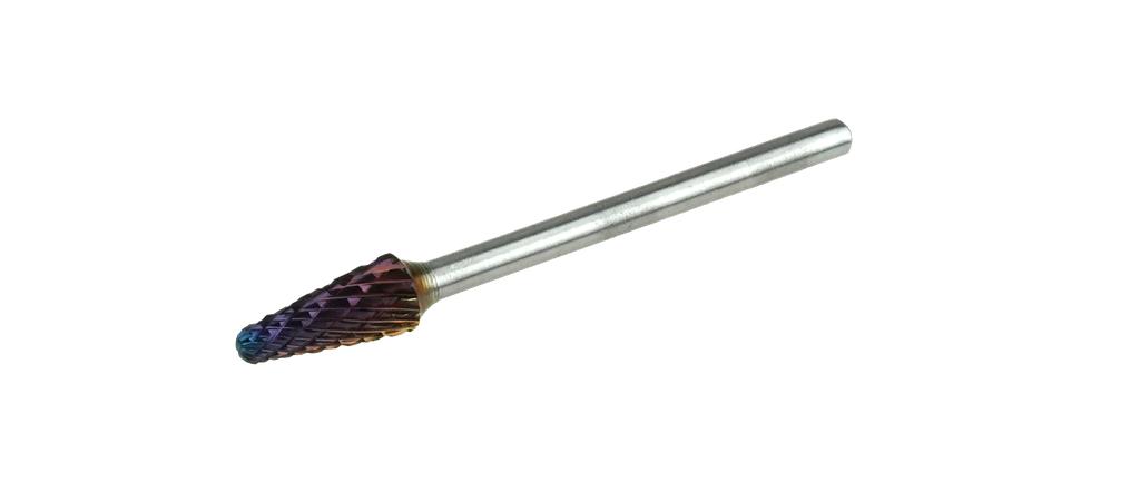 HM-Frässtift Rundkegelform KEL Kreuzverzahnung / Schaft: 3mm (67063008, PICHLER)