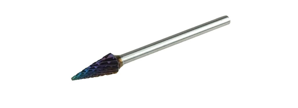 HM-Frässtift Spitzkegelform SKM Kreuzverzahnung / Schaft: 3mm (67063011, PICHLER)