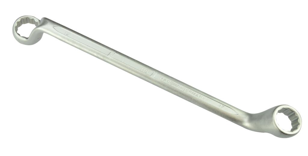 Dvipusis žiedinis raktas, lenktas, 17×19 mm, Elo-Drive (71261700, PICHLER)