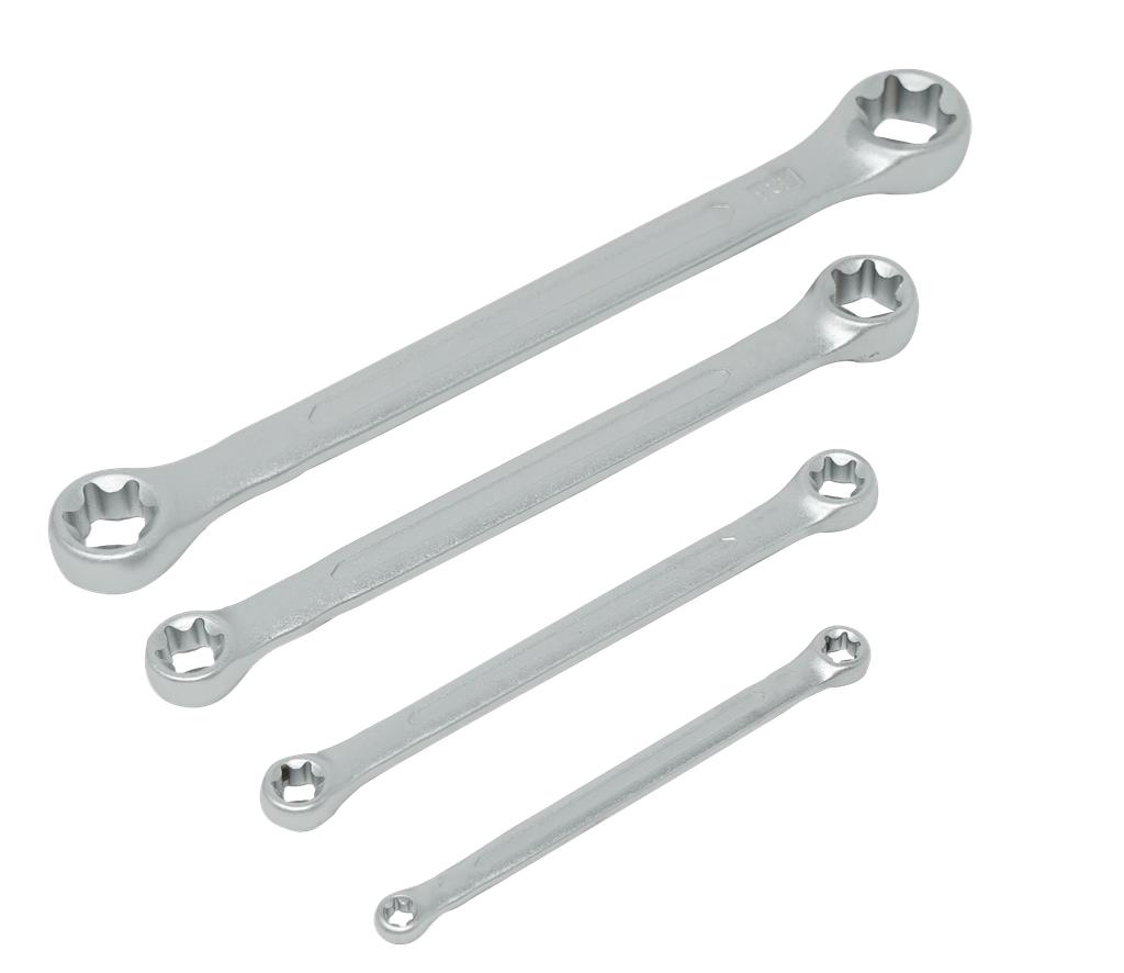 E profile ring spanner straight set 4 pcs (71600000, PICHLER)
