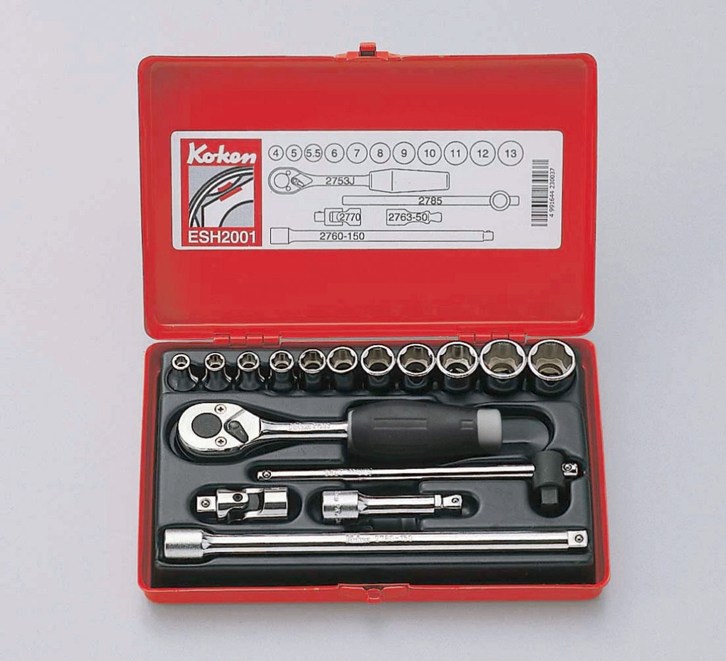 SURFACE SOCKET SET 1/4"SQ.DR. (71801042, PICHLER)