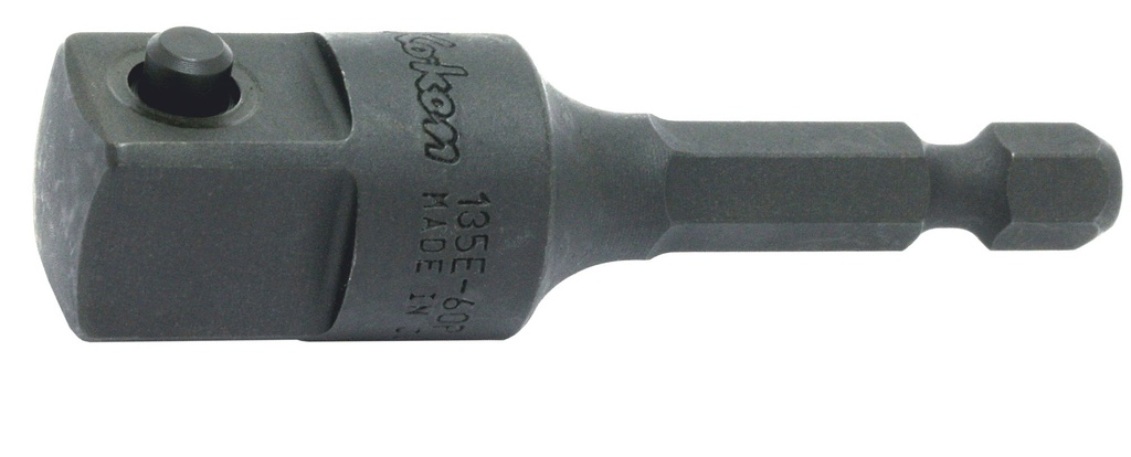 Adapteris 1/4 collu sešstūra kāts – 1/2 collu ārējais kvadrāts, ar tapas fiksatoru (72800359, PICHLER)